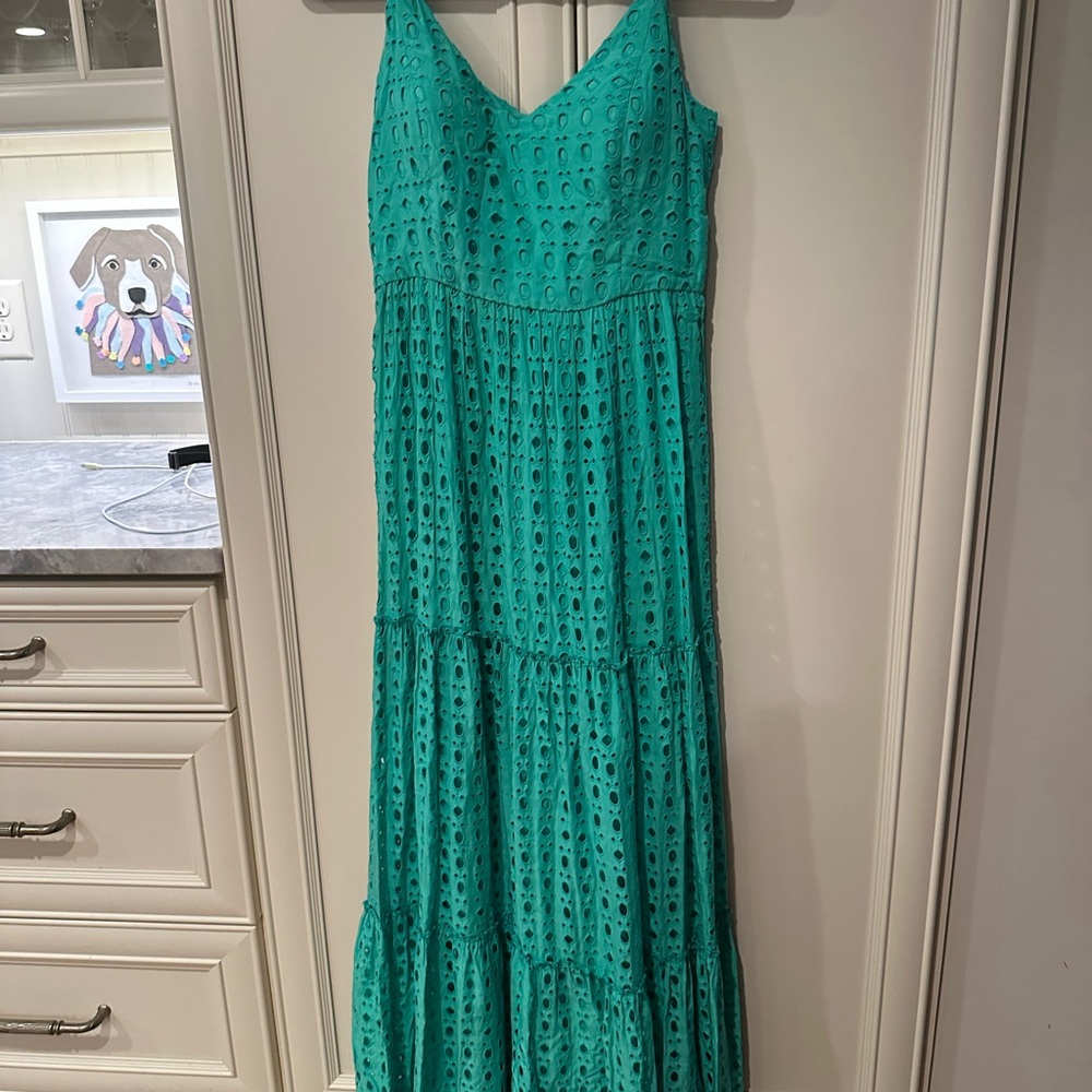 Lilly Pulitzer Turquoise Eyelet Maxi Dress